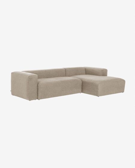 Sofá Blok 3 plazas chaise longue derecho beige 300 cm