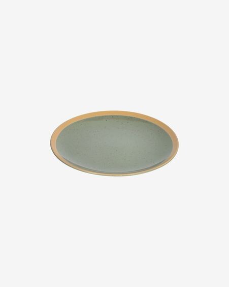 Plato de postre Tilia de cerámica verde oscuro