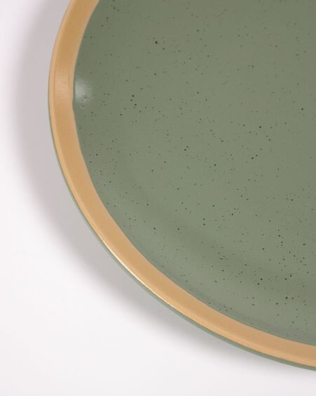 Plato de postre Tilia de cerámica verde oscuro