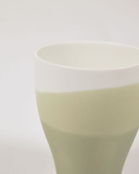 Taza Sayuri de porcelana verde y blanco