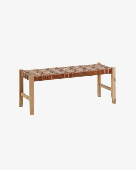 Banco Calixta de madera maciza de teca 120 cm