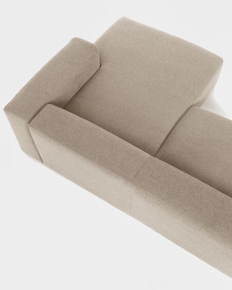 Sofá Blok 3 plazas chaise longue derecho beige 300 cm