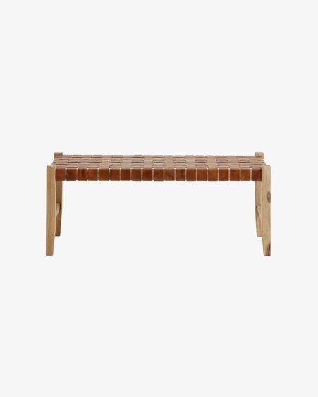 Banco Calixta de madera maciza de teca 120 cm