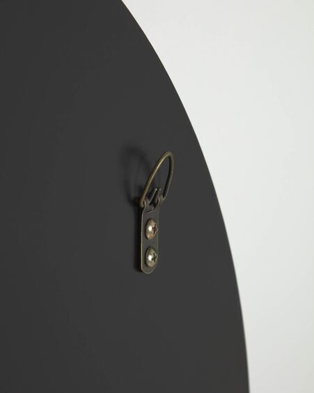Espejo de pared redondo Keila abecedario gris Ø 50 cm