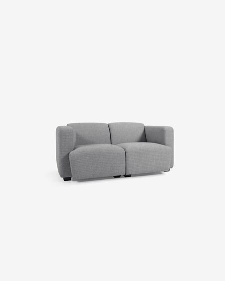 Sofá modular Legara 2 plazas gris claro 160 cm