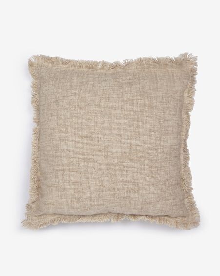 Funda de cojín Valleria de lino natural 60 x 60 cm