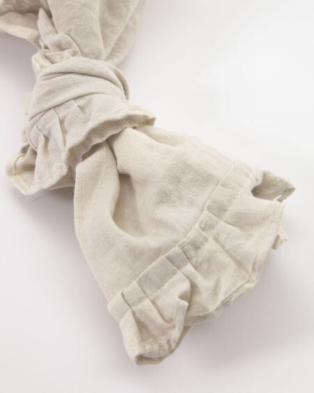 Set Juniana de 2 servilletas de algodón y lino gris