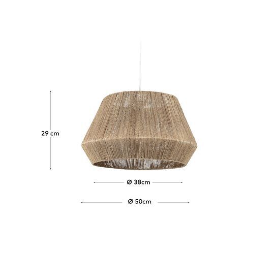 Pantalla para lámpara Crismilda 100% yute con acabado natural Ø 50 cm
