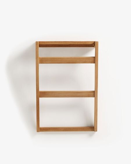 Toallero de pared Kuveni de madera maciza de teca 40 x 63 cm