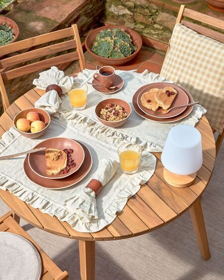 Set Juniana de 2 servilletas de algodón y lino gris