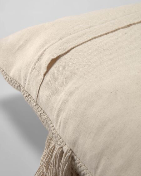 Funda cojín Paulin 100% algodón beige 45 x 45 cm