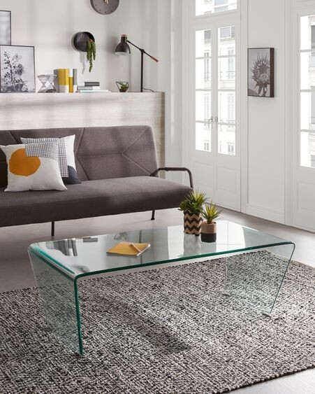 Mesa de centro Burano de cristal 120 x 60 cm