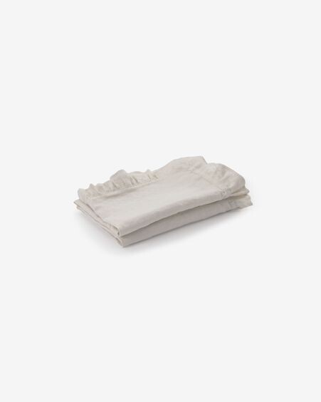 Set Juniana de 2 servilletas de algodón y lino gris