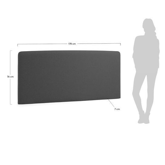 Funda cabecero Dyla grafito 178 x 76 cm