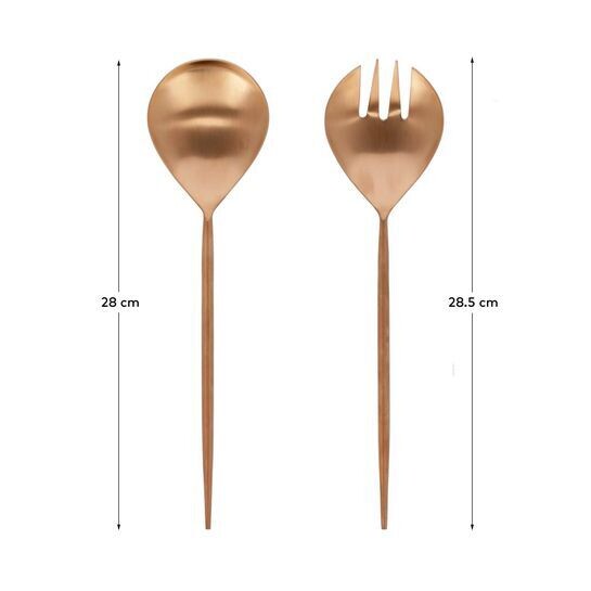 Set Kelda de 2 cubiertos para ensalada cobre