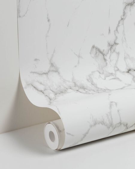 Papel pintado Marbela gris y blanco 10 x 0,53 m FSC MIX Credit
