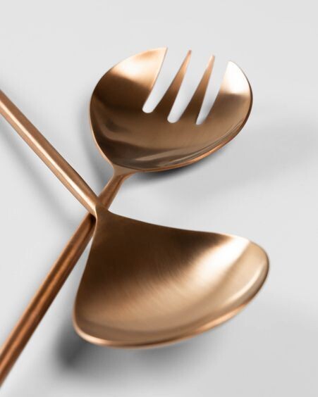 Set Kelda de 2 cubiertos para ensalada cobre