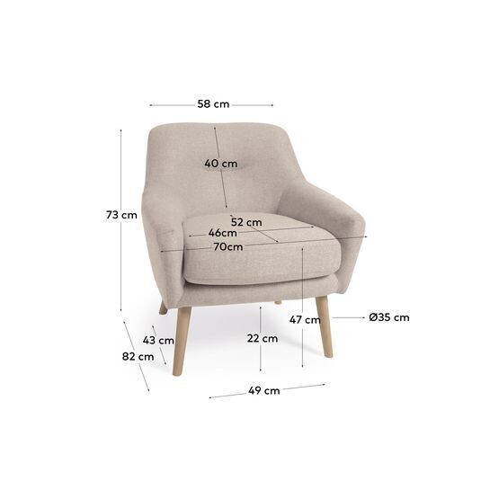 Butaca Candela beige