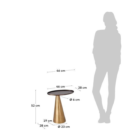Mesa auxiliar Liliane Ø 45 x 27 cm