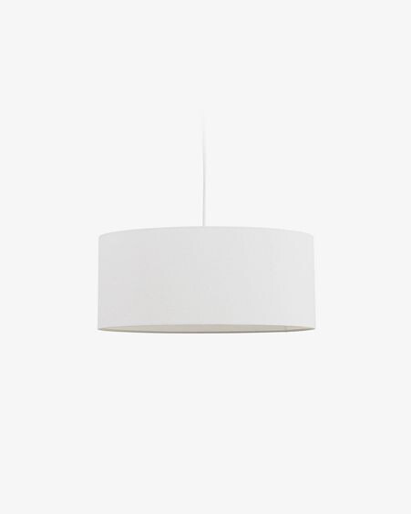 Pantalla lámpara de techo Santana de borreguito blanco Ø 50 cm