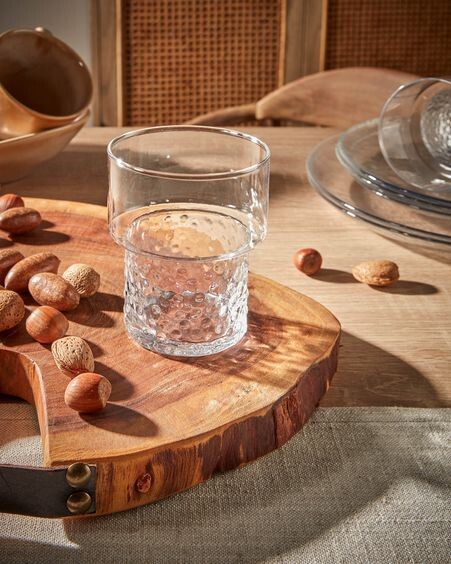Tabla de servir redonda Ledy madera maciza acacia