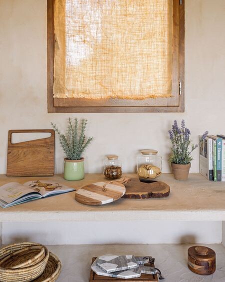 Tabla de servir redonda Ledy madera maciza acacia
