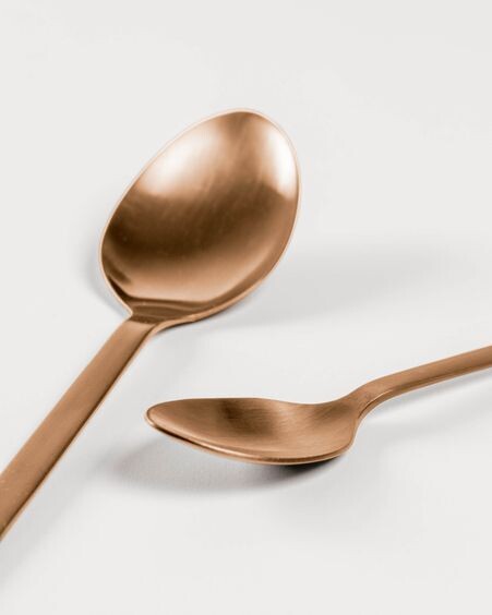 Set Kelda de 16 cubiertos cobre