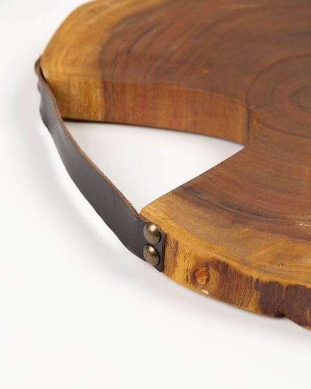 Tabla de servir redonda Ledy madera maciza acacia