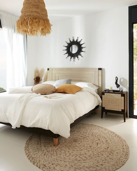 Alfombra redonda Takashi 100% lana beige Ø 200 cm