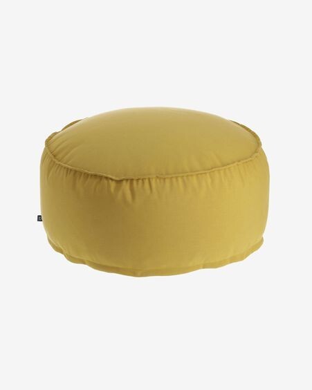 Puf redondo Nedra Ø 70 cm mostaza