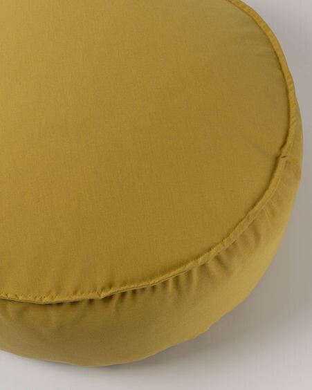 Puf redondo Nedra Ø 70 cm mostaza