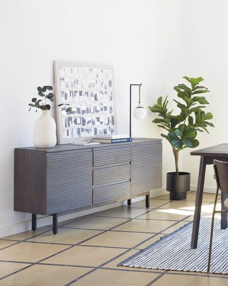 Planta artificial Ficus con maceta negro 150 cm