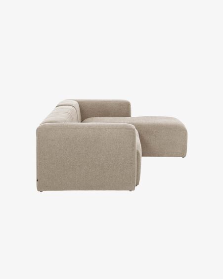 Sofá Blok 4 plazas chaise longue derecho beige 330 cm