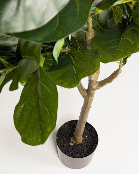 Planta artificial Ficus con maceta negro 150 cm