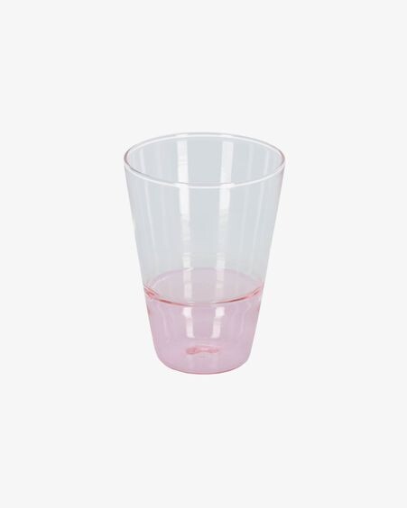 Vaso Fiorina de vidrio rosa y transparente