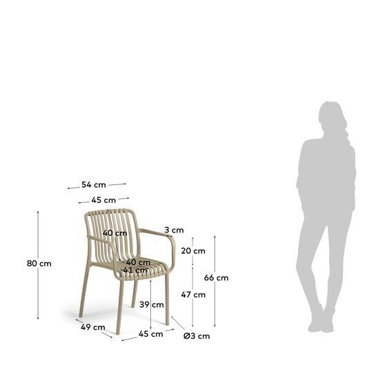 Silla de exterior Isabellini beige