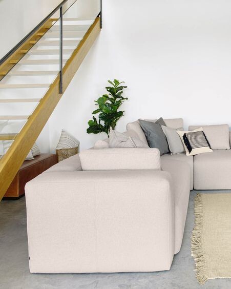 Sofá rinconero Blok 6 plazas beige 320 x 320 cm