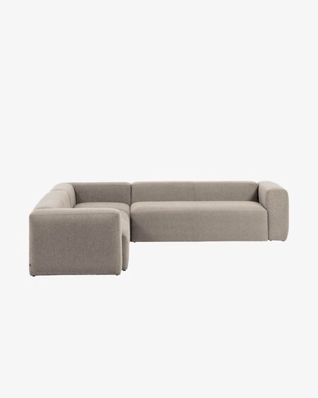 Sofá rinconero Blok 6 plazas beige 320 x 320 cm