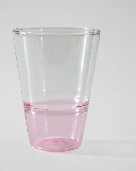 Vaso Fiorina de vidrio rosa y transparente