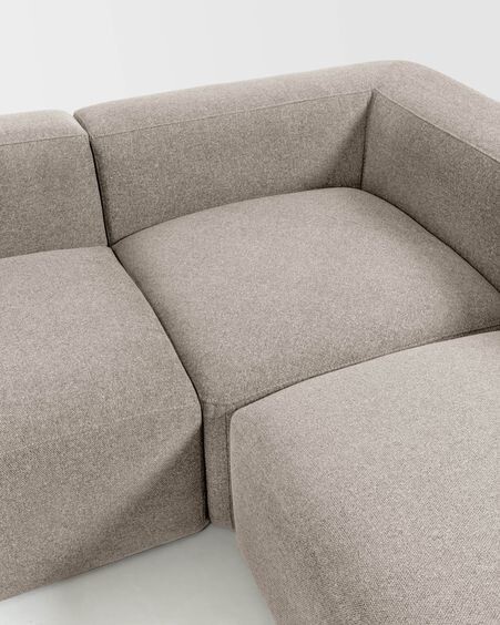 Sofá rinconero Blok 6 plazas beige 320 x 320 cm