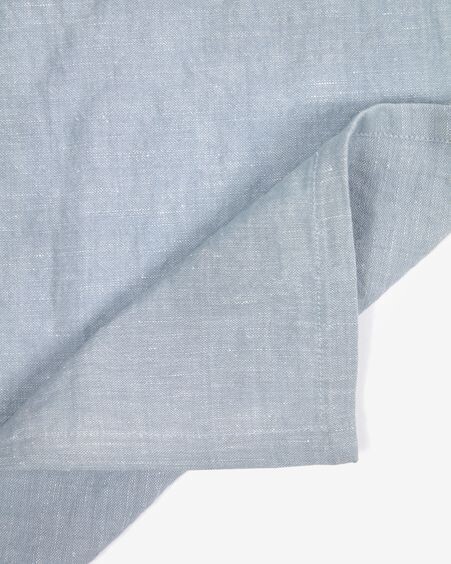 Mantel Ilitia de algodón y lino azul 170 x 250 cm