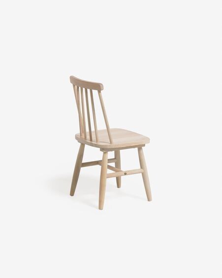 Silla infantil Tressia madera maciza caucho con acabado natural