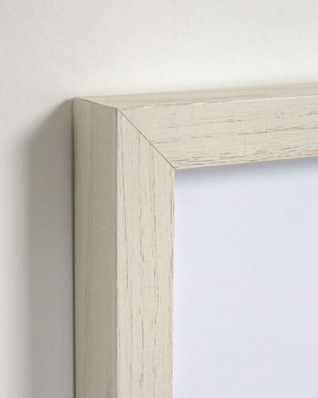 Cuadro Leyla de madera ventana casa marrón 40 x 40 cm