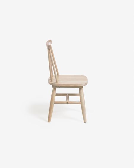 Silla infantil Tressia madera maciza caucho con acabado natural