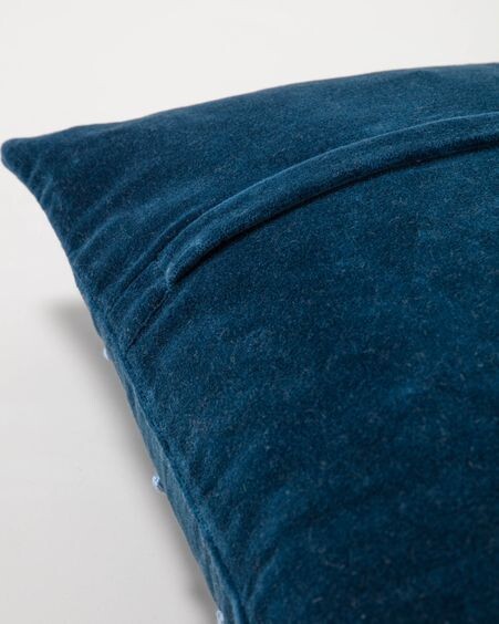 Funda cojín Aines 45 x 45 cm terciopelo azul