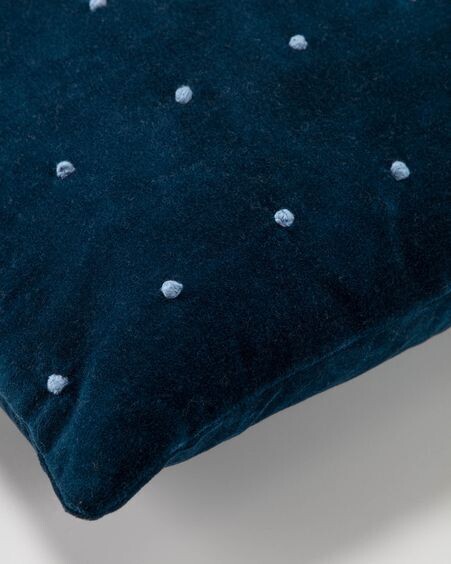 Funda cojín Aines 45 x 45 cm terciopelo azul