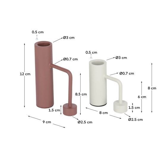 Set Shania de 2 candelabros