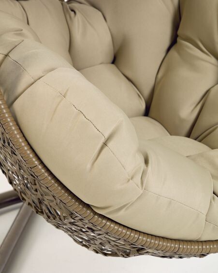 Sillón colgante con pie Florina marrón