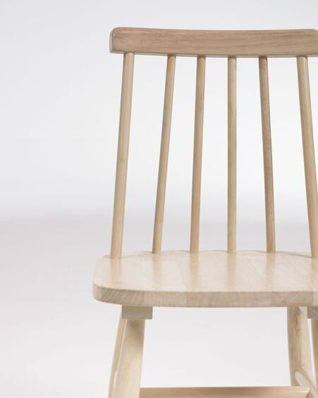 Silla infantil Tressia madera maciza caucho con acabado natural