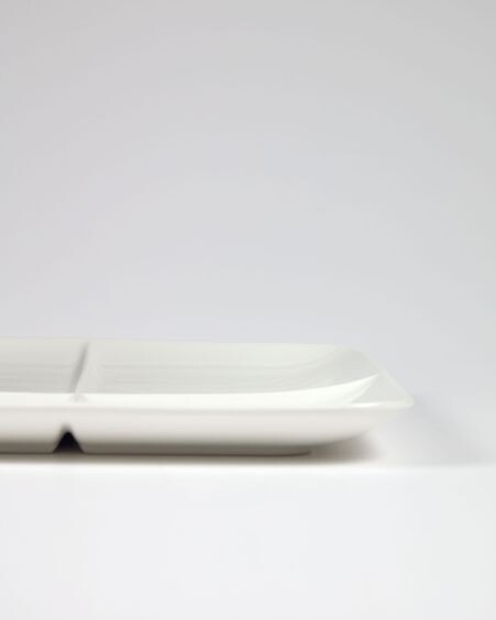 Plato plano Pierina de porcelana blanco